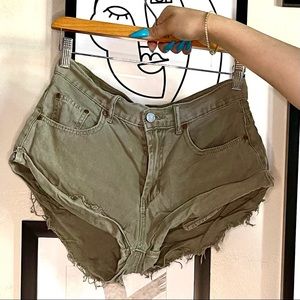 Olive green shorts